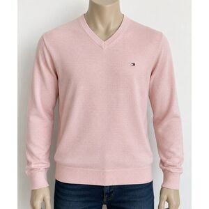 Tommy Hilfiger Pink V-Neck Sweater Mens M NWT 250